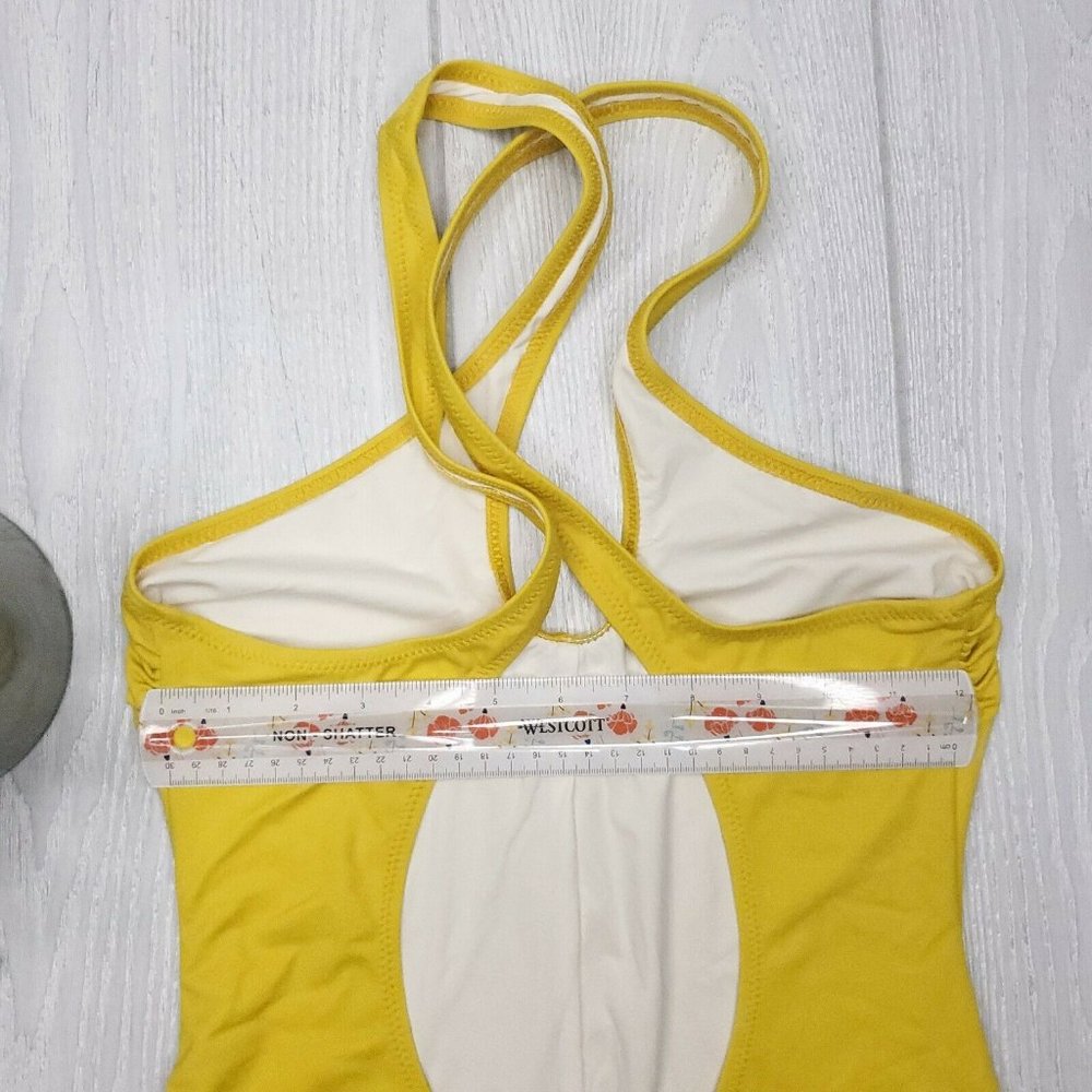 Solid & Striped Back Crisscross Size M Yellow - image 5